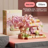 Coffee Ice Cream Flower Shop Store Street View Food House Building Blocks Kit Girls Bricks Model Kids Toy Mini Assembly Bricks