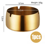 1pcs stainless steel restaurant ashtray, restaurant hotel hotel commercial gift ashtray, simple and personalized gold ashtray