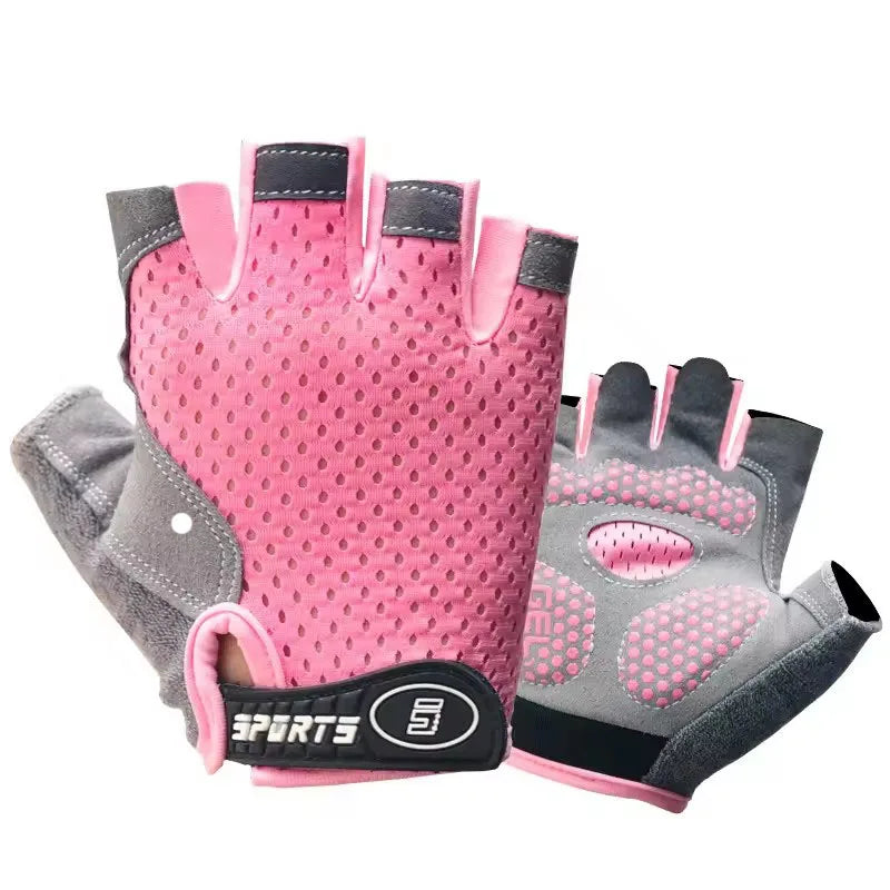Spring and Summer Breathable Children's Half Finger Cycling Gloves Outdoor Sports Anti Slip and Wear-resistant Protective Gloves