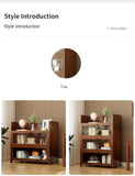 Bookshelf, bookcase, dust-proof floor-standing storage rack, household children and students storage rack with doors
