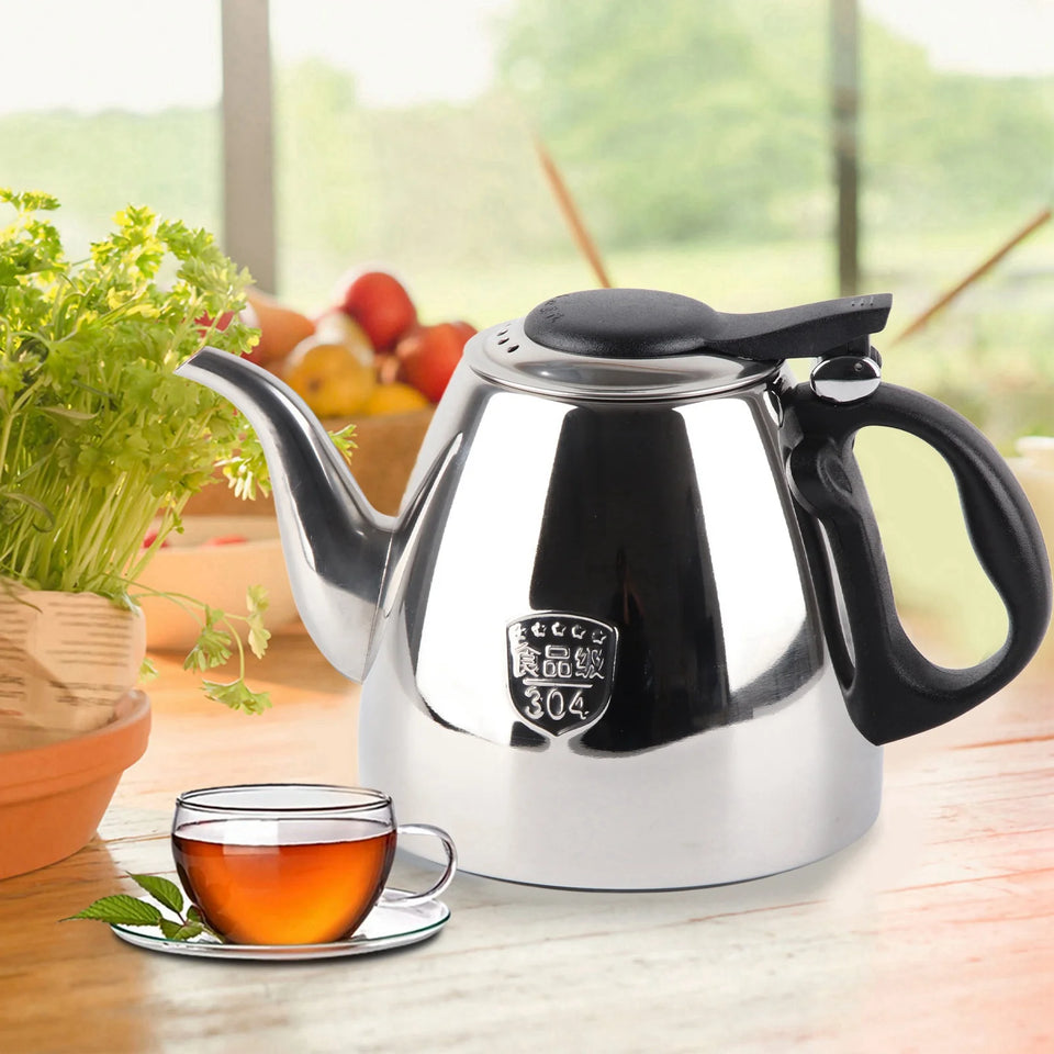 1.2l /1.5L Stainless Steel Stove Top Teapot Tea Coffee Pot Kettle Heat Proof Handle Stainless Steel Coffee Pot Stovetop Teapot