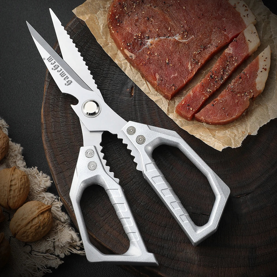 Stainless Steel Kitchen Shears for Meat Fish and Poultry Commercial Kitchen Equipment Lightweight yet Durable Construction
