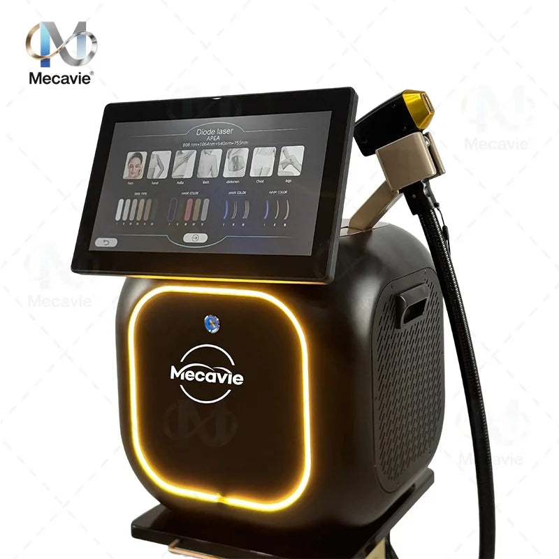 Professional 4-wave diode laser hair removal device, painless permanent hair removal device, laser hair removal device