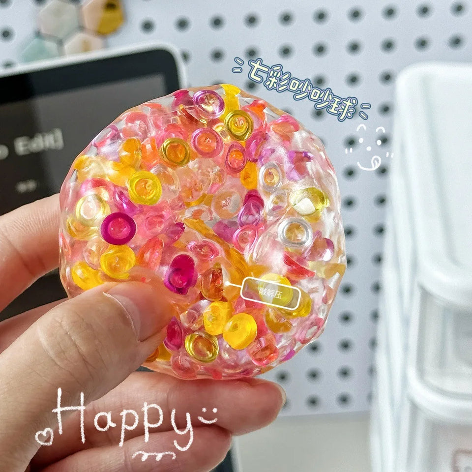 Squishy Balls Ice Beads Stress Relief Toy Super Soft Mochi Fidget Toy with Slow Rebound Texture for Adult Anxiety Relaxation