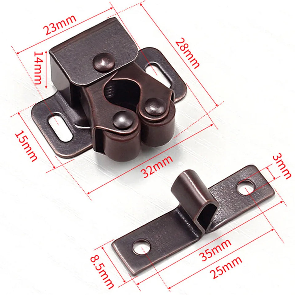 Door Close Latch Stainless Steel For Motorhomes Caravans Boats Double Roller Catch Cupboard Cabinet Door Close Latch