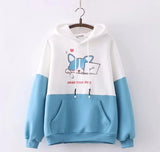 Harajuku Funny Women Hoodies 100% Cotton Winter Plus Fleece Cute Pink Anime Sweatshirt Teen Girl Kawaii Long Sleeve Y2K Hoodie