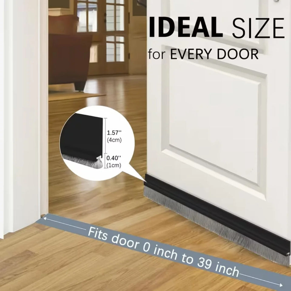 Door Sealing Strip Self-adhesive Door Bottom Gap Filling Sealing Strips Insect Proof Brush Strip Windproof Soundproof Door Tape
