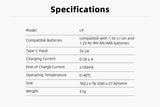 XTAR L4 AAA AA Battery Charger 4 Slots Intelligent LED Indicator USB Charger Charging 1.5V Li-ion / 1.2V lithium NiMH Batteries
