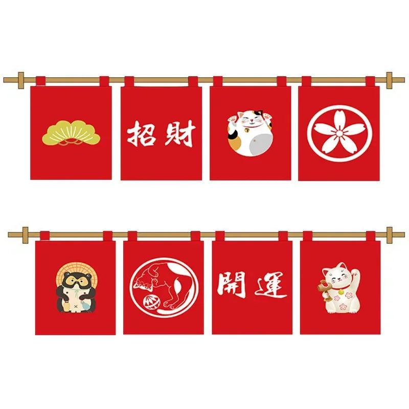 Japanese Doorway Curtain Izakaya Restaurant Kitchen Decoration Small Curtain Japanese Restaurant Sushi Shop Decor