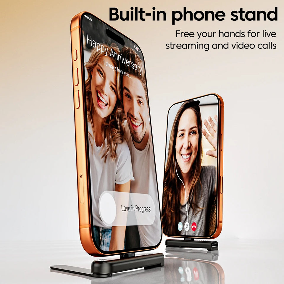 2 In 1 Foldable Phone Stand USB Type C To Type C Adapter 240W Fast Charging Data 90 Degree Connector USB C To C 360° Rotatable