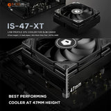 ID-COOLING IS-47 XT 4 HeatPipes CPU Processor Air Cooler 92mm PWM Cooling Fan ITX Radiator for Intel LAG1700/1200/115X AM4/AM5
