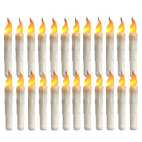 LED Flameless Taper Candles 6.5/11" Battery Operated Fake Flickering Candlesticks Electric Long Candles for Wedding Home Decor