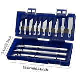 Kit de 13 herramientas de metal para tallar y cortar papel, antideslizante de precisión