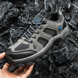 Spring Casual Shoes Men Breathable Comfortable Lace Up Walking Shoes Autumn Classic Outdoor Sneakers Thick-Soled Hiking Shoes