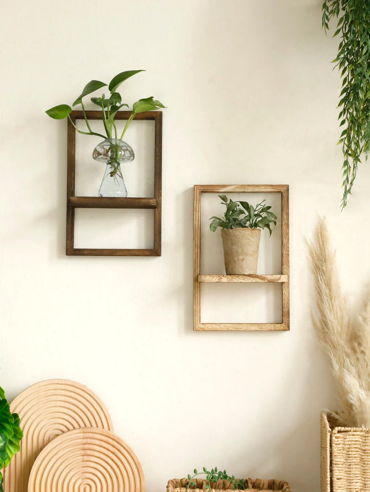 Wooden Display Shelf Floating Shelves Rustic Wood Shelves Wall Storage for Kitchen Bedroom Over Toilet Small Wall Mounted Gifts