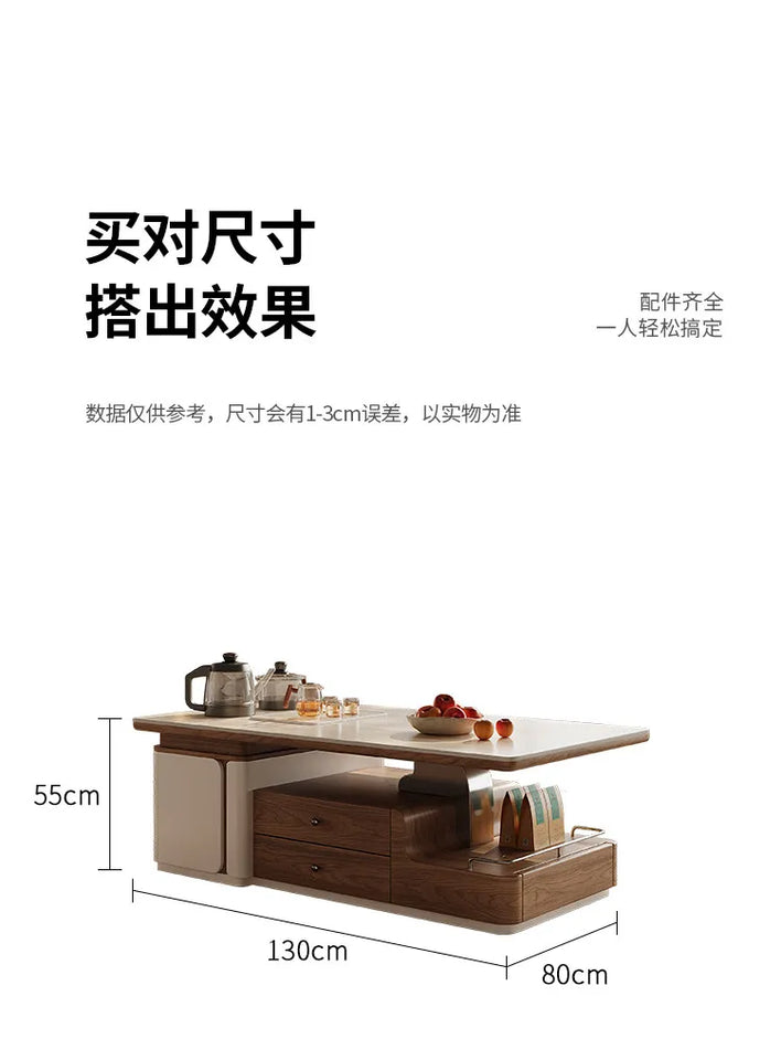 Tea Making Integration Rectangle Coffee Table Storage Fashion Living Room Center Sofa Side Table Interior Decor Items Furniture