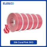ELEGOO 5/10KG Silk Filament PLA 1.75mm 3D Printer Filament for FDM 3D Printers Elegoo PLA for Elegoo Centauri Carbon