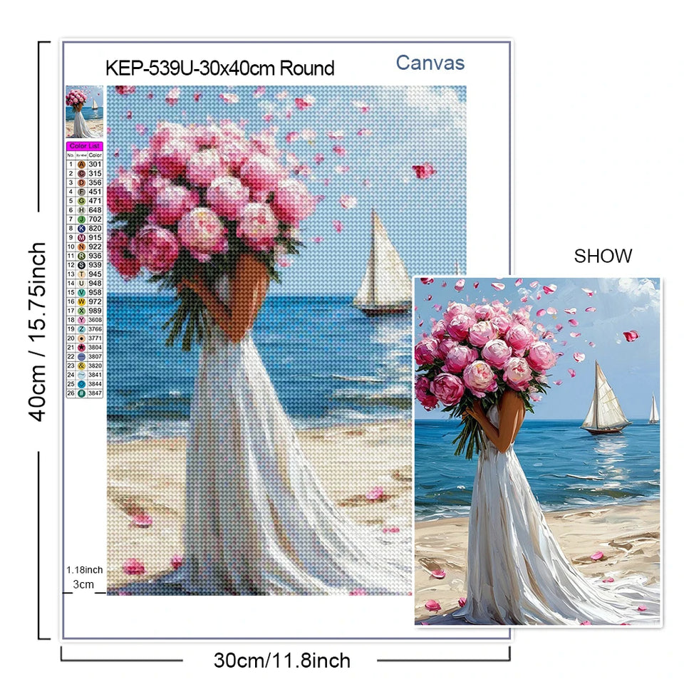 Sea Sailboat 5D Diamond Painting Kit Seaside Scenery New Arrivals Mosaic Cross Stitch DIY Home Decor Gift for Adult Beginners
