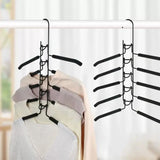 New Hanging Closet Organizer With Hooks, Space Saving Wardrobe Hanger For Coats Shirts Dresses Jackets Clothes Storage