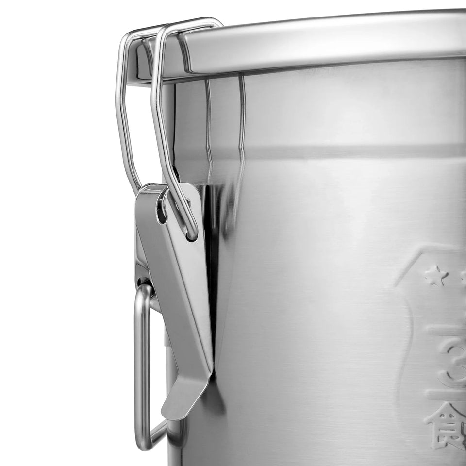12L Stainless Steel Cereal Container Metal Kitchen Rice Oil Storage Bucket Airtight Durable Corrosion Resistant for Flour Cereal