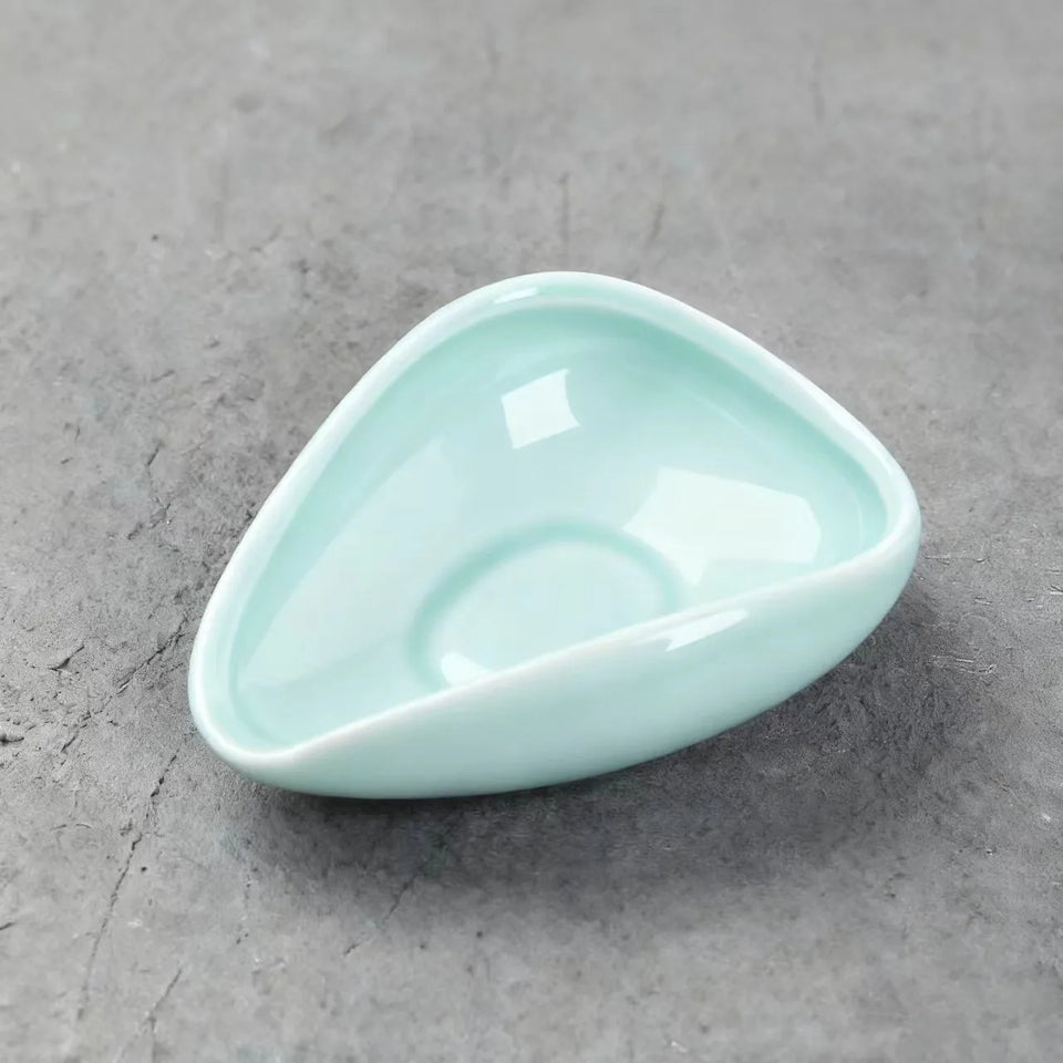 Handmade Ceramic Coffee Bean Dosing Tray Weighing Plate Multi-use Tea Bowl for Coffee Bar Home