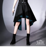 Original Dark Goth Prince Clothing Set New Spring Summer Women's Cool Black Shirt Irregular Vest Shorts 3 Piece Suit Outfits