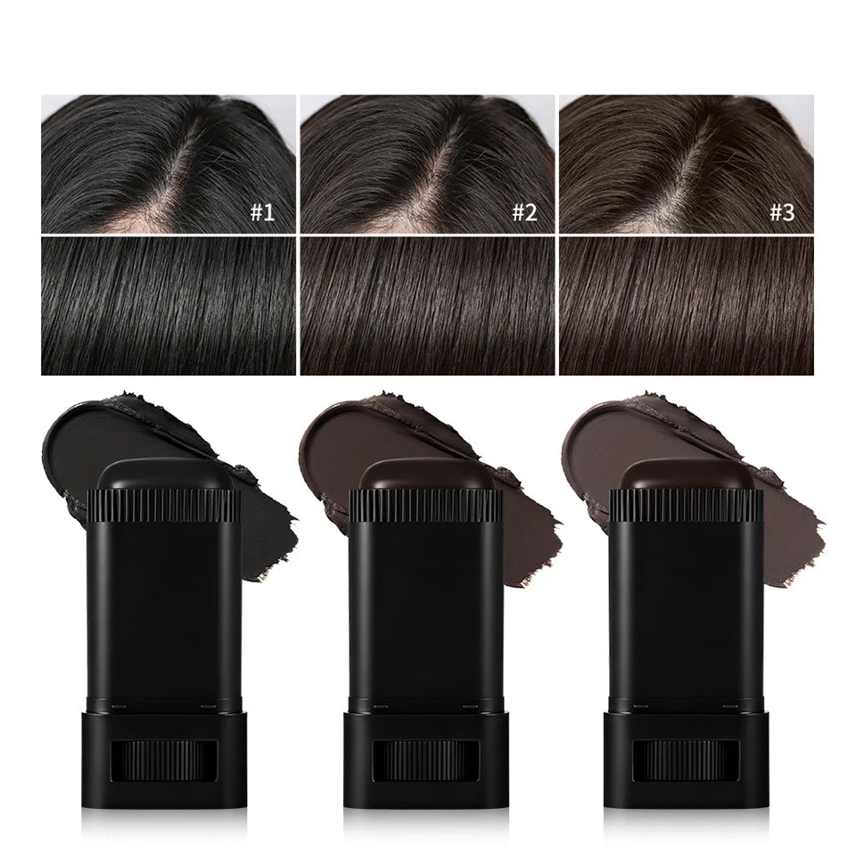 2in1 Hair Dye Stick with Comb Black Brown Coffee Long Lasting Temporary Hair Coloring Covered White Hairs Hairline Pen Washable