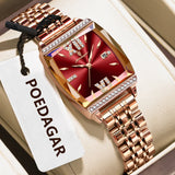 POEDAGAR Fashion Watch For Woman High Quality Waterproof Date Elegant Ladies Watch Stainless Steel Original Women Quartz Watches