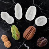 Large Size Peanut Pistachio Pecan Coffee Bean Mousse Cake Silicone Mold Chocolate Dessert Baking Mold Handmade Candle nut Mold