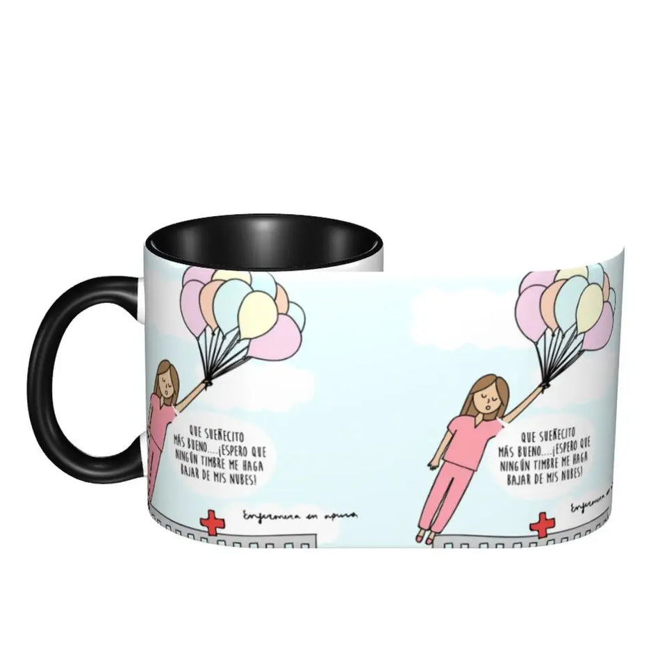 Pink Doctor Nurse Coffee Mugs DIY Customized Enfermera En Apuros Ceramic Milk Tea Mug Cup