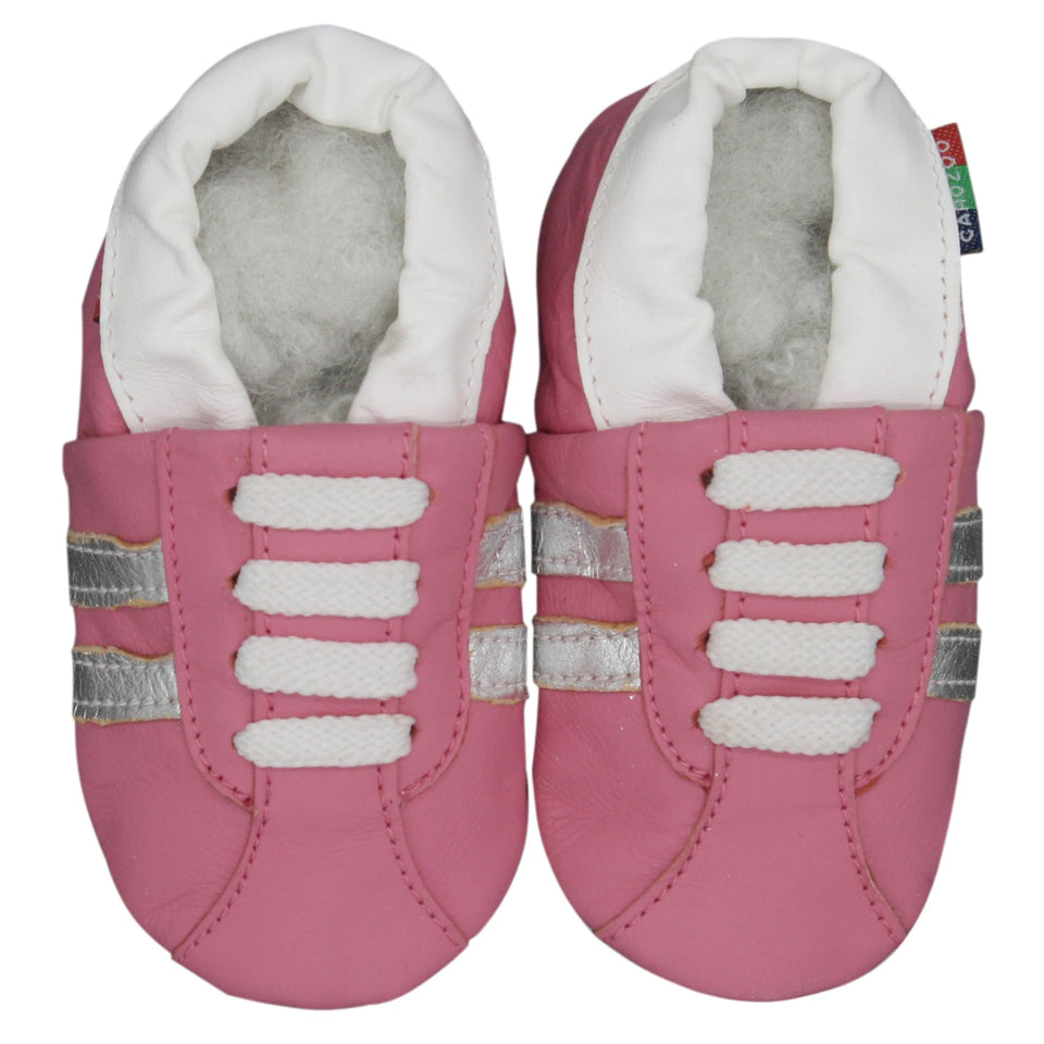 002Carozoo Girl Boy Shoes Soft Sheepskin Leather Shoes Skid-Proof Soft Soled Shoes Baby First Walkers Shoe Fit 0-24 Monther
