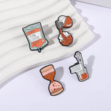 100% Pure Coffee Iv Bag For Medical Enamel Pins Creative Coffee Filling Brain Inject Coffee Brooch Clothes Lapel Badge Jewelry