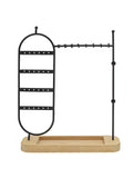 1 desktop solid wood base jewelry rack suitable for organizing and storing watches, earrings, bracelets, necklaces, etc