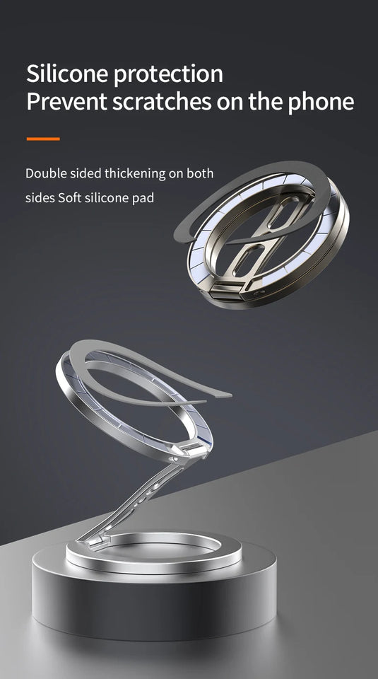 Double Sided Magnetic Phone Ring Holder Kickstand Magnet Grip for MagSafe For iPhone 16 15 14 Android Gym Car Holder Phone Stand