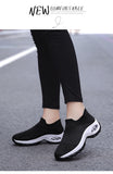 Women Sneakers Fashion Black Sports Casual Shoes Breathable Mesh Lightweight Air Cushion Non-Slip Running Shoe Zapatillas