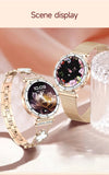 LIGE New 1.19inch AMOLED Fashion Ladies Smart Watch Bluetooth Call Sports Bracelet Women’s Health Waterproof Diamond Smartwatch