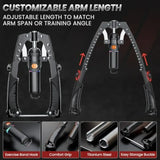 Twister Arm Trainer, 3 in 1 Hydraulic Power Chest Workout Equipment with Ab Roller Wheels and Hooks, Adjustable 22-440lbs Arm Tr