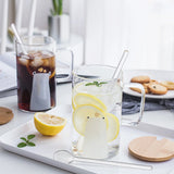 6pcs Glass Spoons Long Handle Transparent For Coffee Tea Honey Dessert Mixing Drinks Cooking Baking Stirring Sticks Tableware