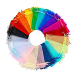 50pcs/Lot Multicolor Jewelry Packaging Bag 7*9 11*16 15*20cm Organza Bags Gift Storage Wedding Drawstring Pouches Wholesales
