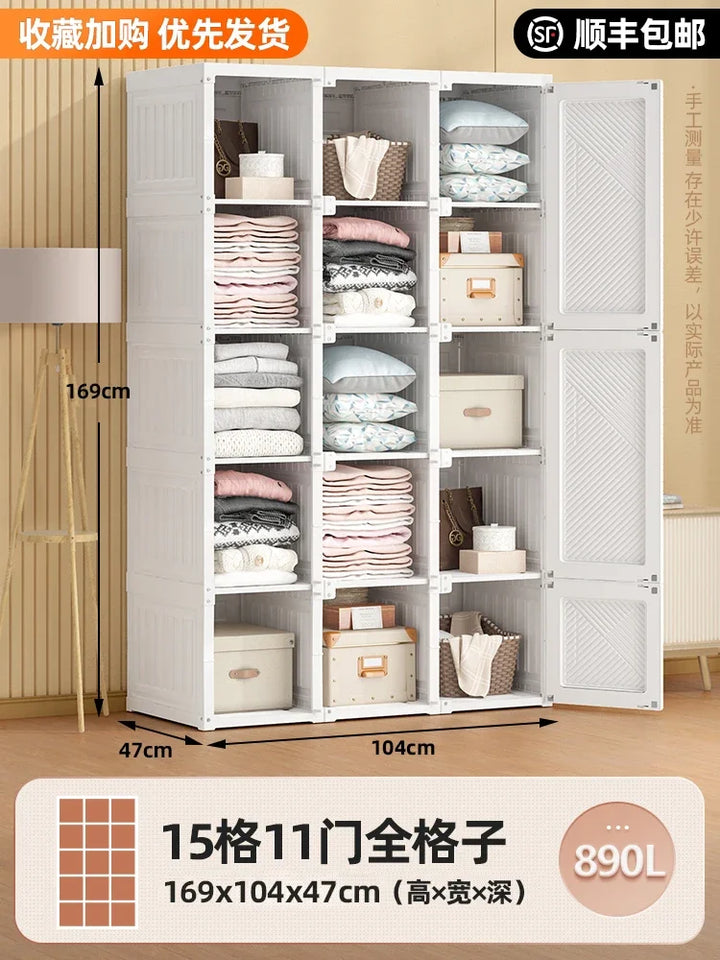Storage Organizer Closet Bedroom Cube Clothes Free Shipping Cupboard Partitions Wardrobe Portable Guarda Roupa Home Furniture