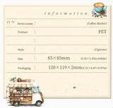 Coffee Bazaar Series Sticker Pack 6 Coffee Shop Diorama Themes 15Pcs Journal Decor for Cafe Lovers