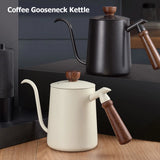 Stainless Steel Coffee Gooseneck Kettle 600ML Pour Over Coffee Pot with Precision Spout for Hand Brewing