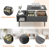 JHK Lift Top Coffee Tables For Living Room 39.37"x19.7" Desk Tea Wood Dining Tables Adjustable Storage Shelf Easy Lift Or Lower