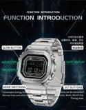 SANDA 2162 Men's Electronic Digital Watch Countdown LED Electronic Night Light Sports Waterproof Men's Electronic Watch