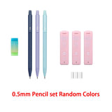 Cute Mechanical Pencil Set 6 Pastel Mechanical Pencils 0.5 0.7mm 120 HB Leads 3 Erasers 9 Eraser Refills Aesthetic School Supply