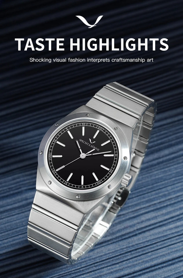 New Arrivals 2025 Specht & Söhne Luxury Watch 38MM Men's Quartz Super Slim Stainless Steel Sapphire Crystal 50M Water Resistant