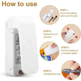 1PC Mini Bag Sealing Machine Package Sealer Bags Thermal Plastic Food Bag Closure Portable Sealer Food Packaging Heat Sealer