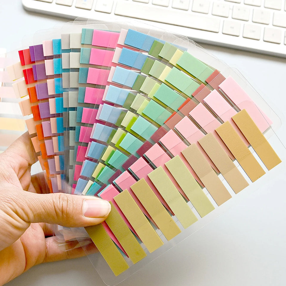 Colorful Transparent Memo Pads Self-Adhesive Sticky Notes Index 200-4000 Sheets for Office School Stationery