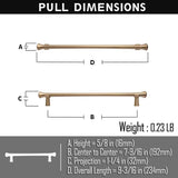 Goo-Ki Antique Brass Stainless Steel Cabinet Handles T Bar Knobs Modern Drawer Pulls for Kitchen Cabinet Hardware for Bedroom