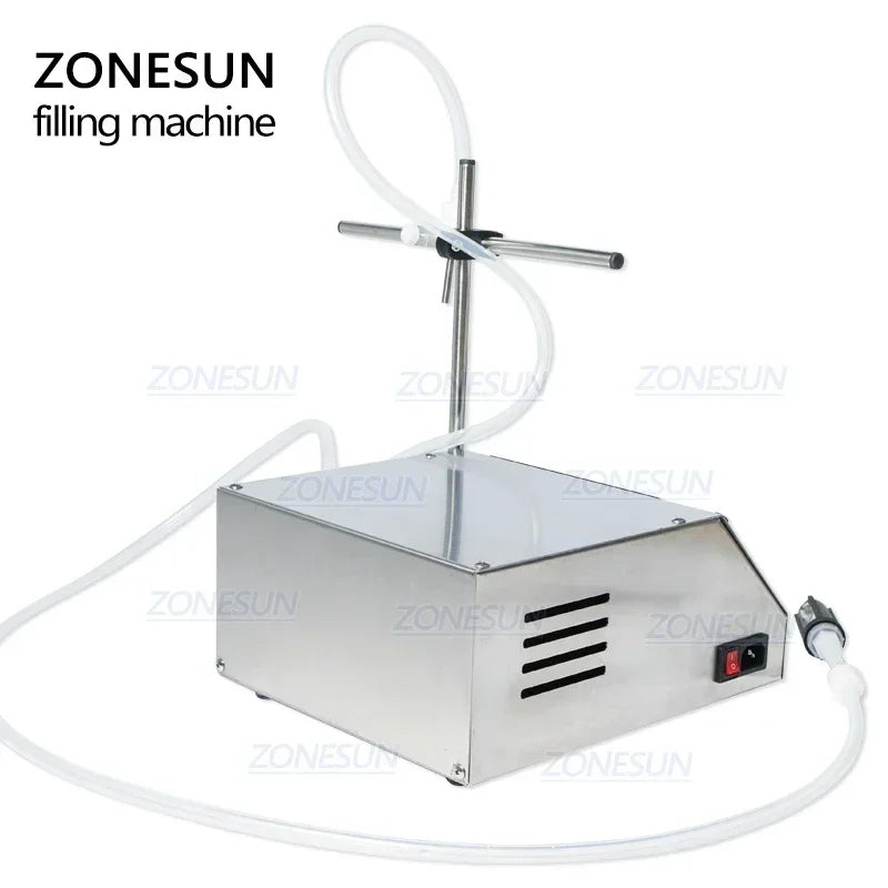 ZONESUN 0.5-650ml Semi-automatic Water Filling Machine Liquid Filler Vial Bottle juicy fruit Oil Perfume Peristaltic Pump